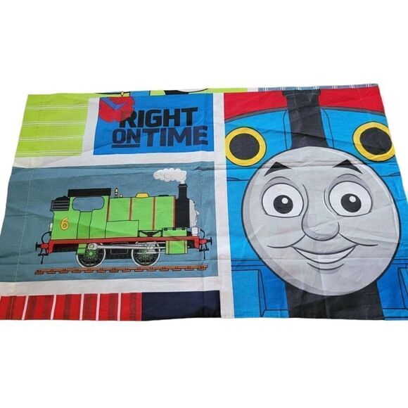 Thomas the Train Pillowcase Double Sided Go Go Thomas Right On Time 2015 - Picture 2 of 2